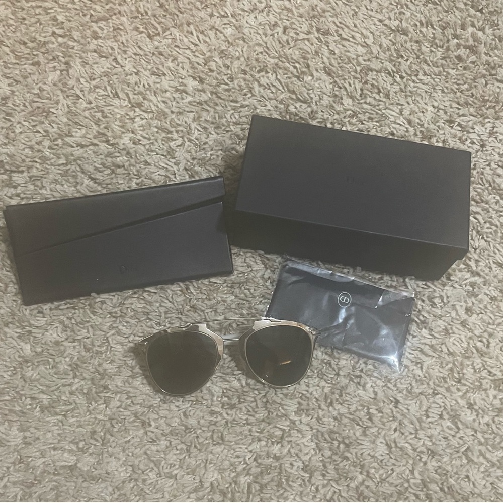Dior Women's Sunglasses - Gold Frame with Black Lenses